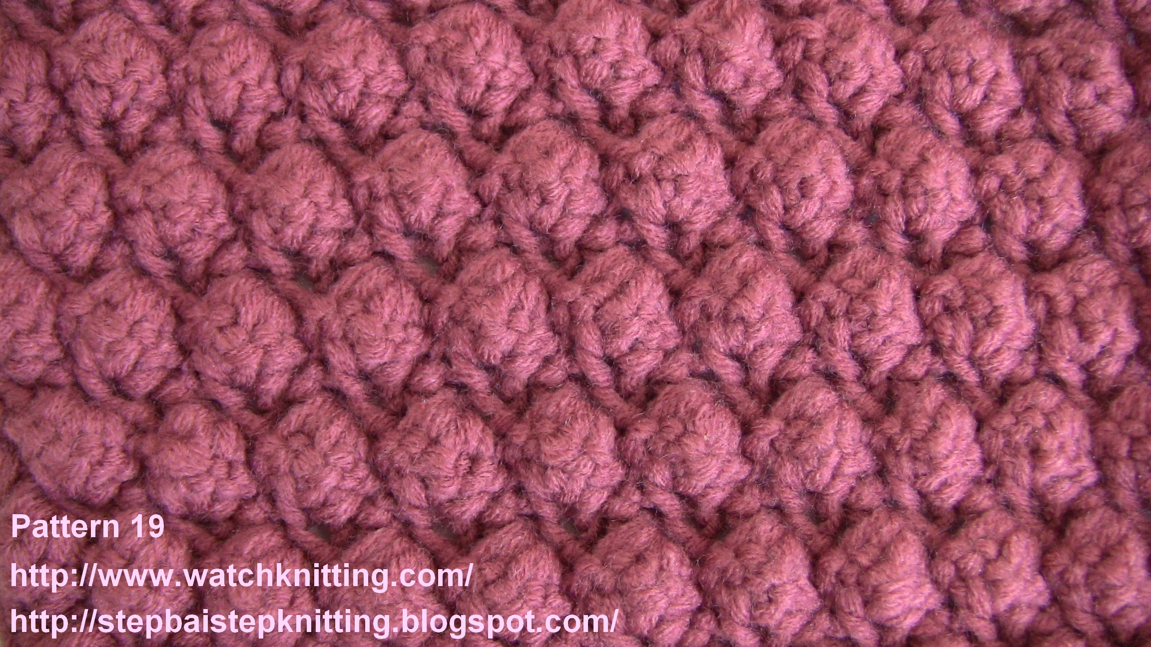 Embossed Knitting stitches Watch Knitting