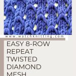 Twisted Diamond Mesh Knitting