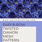 twisted diamond mesh pattern by watchknitting