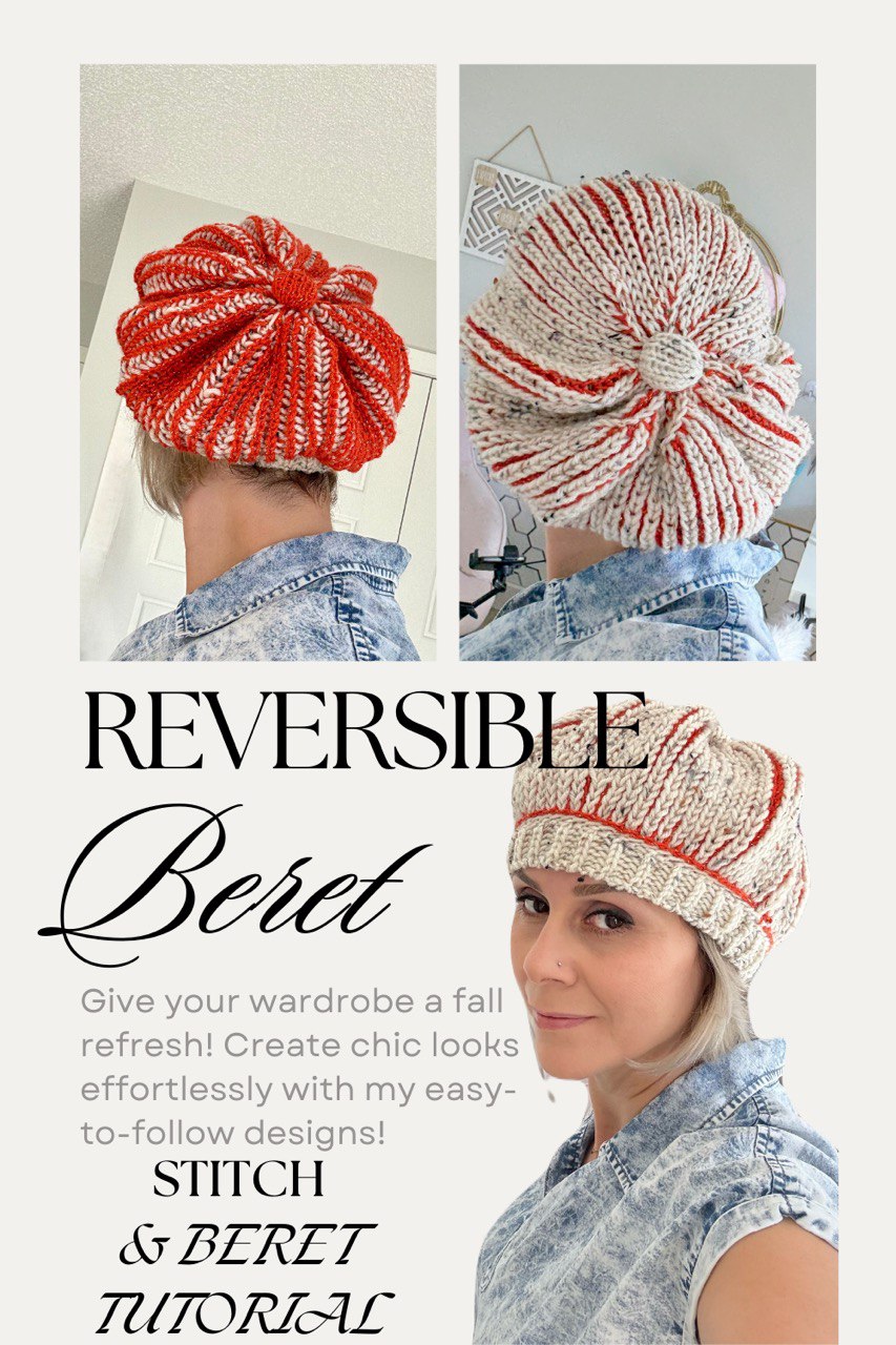 Create a Stylish Two-Color Brioche Beret: Beginners Knitting Tutorial