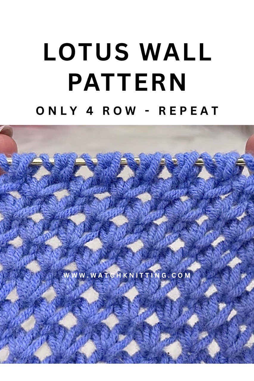 Mini Lotus Wall Stitch Knitting Pattern