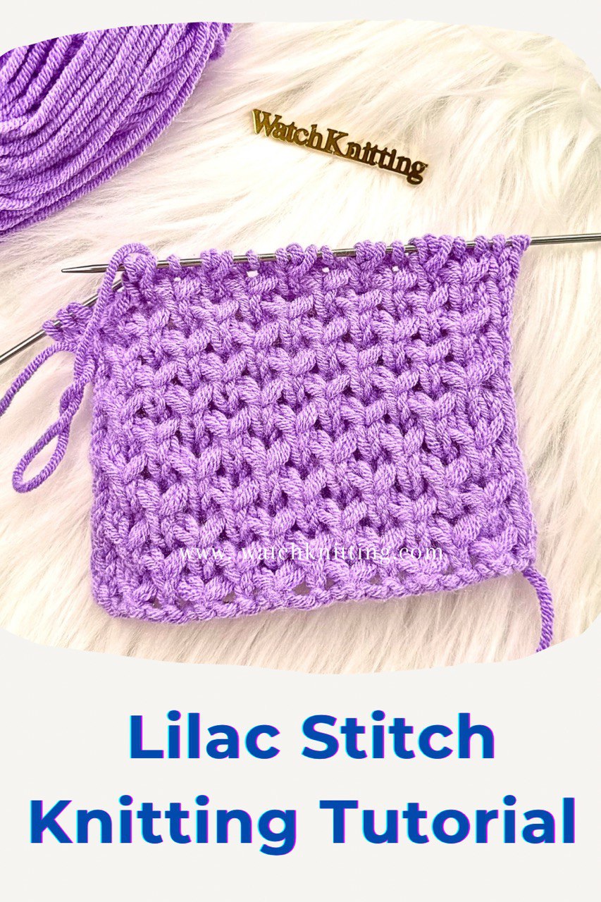 Lilac Flower Cluster Knitting Pattern