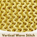 Wavy Columns (Vertical Wave Stitch) Knitting Pattern