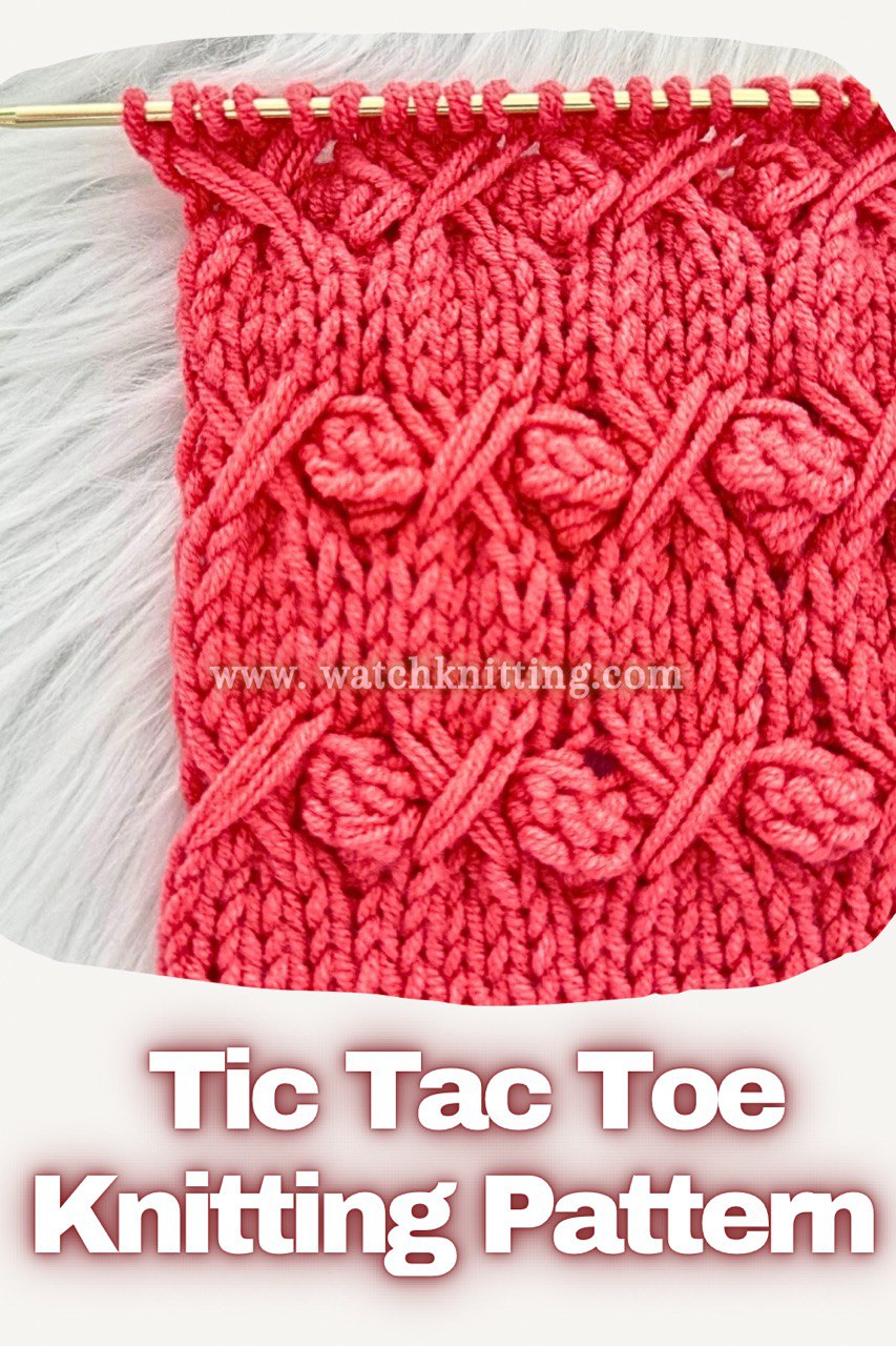 Tic Tac Toe Knitting Pattern Tutorial by watch knitting