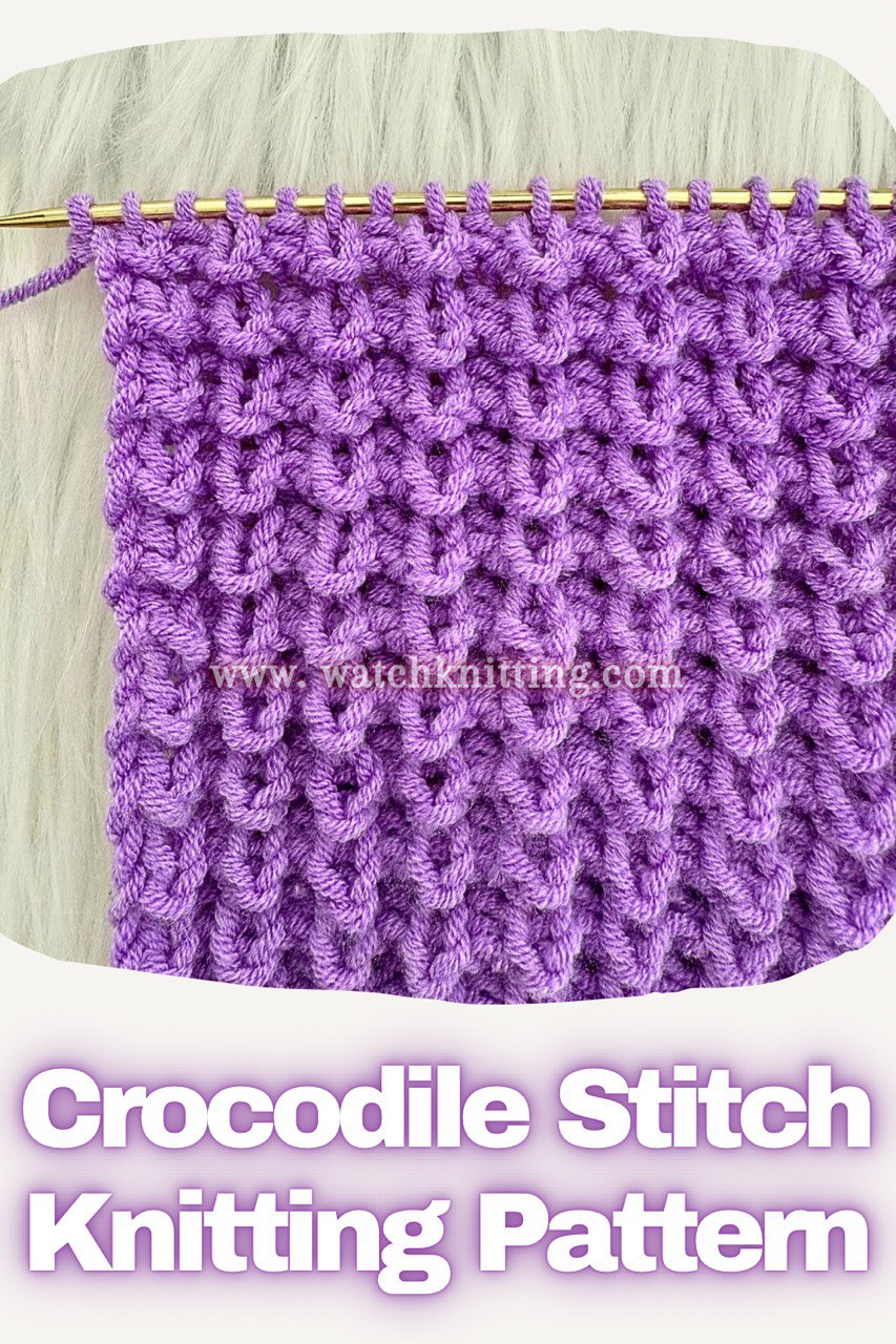 Crocodile Stitch Knitting Pattern
