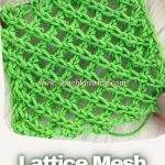 Easy Lattice Mesh Lace Knitting Pattern | 4-Row Openwork Stitch | Watch Knitting with Fariba