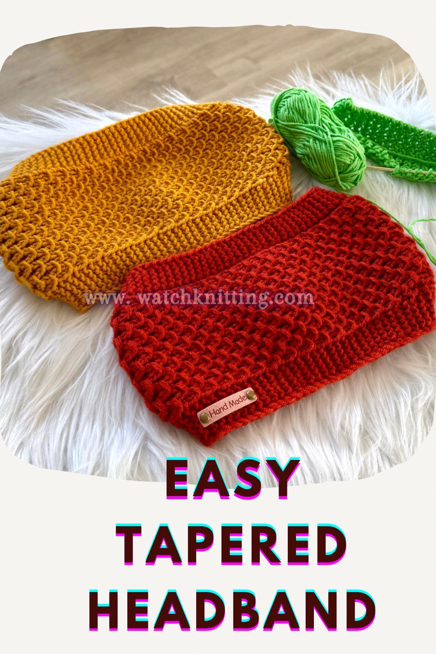 Tapered Headband Knitting Pattern (Beginner Friendly)