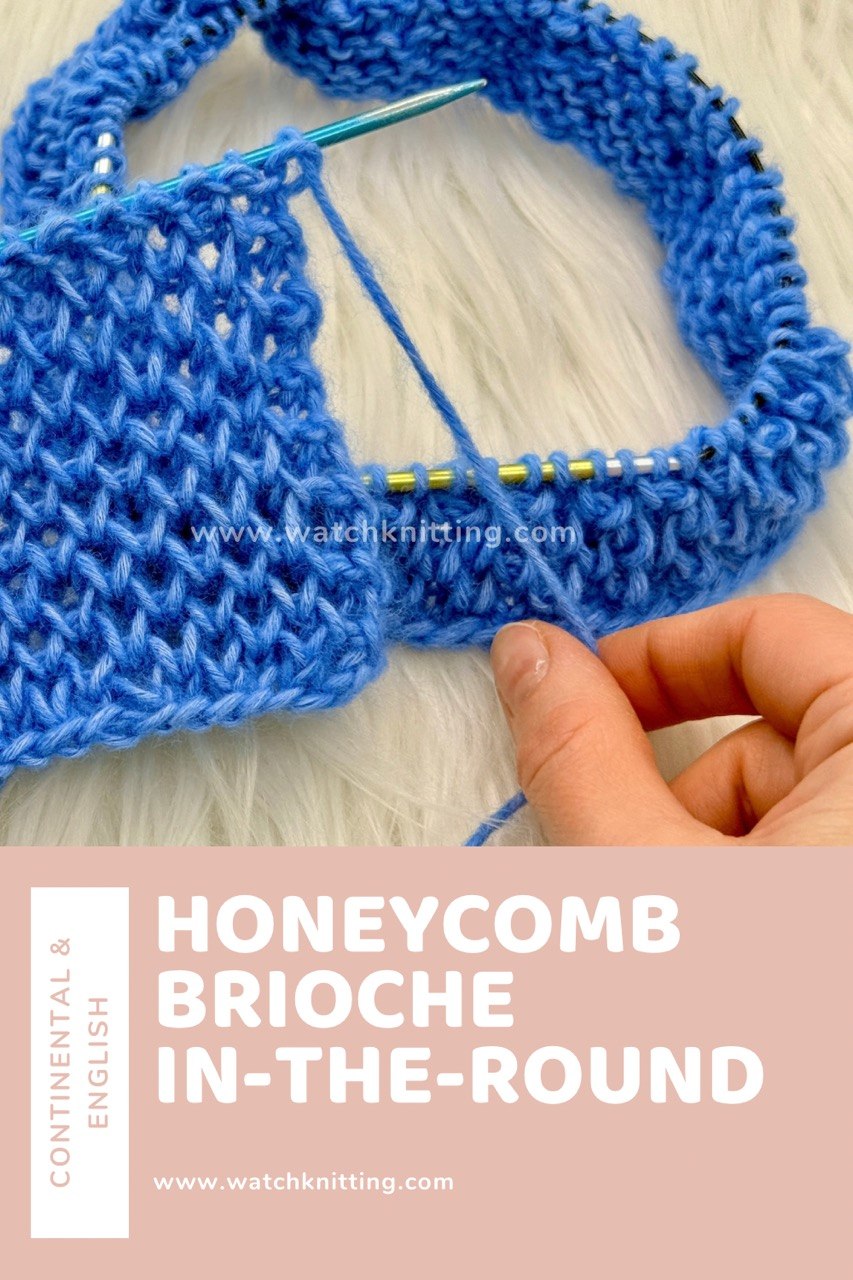 Honeycomb Brioche Stitch in the Round