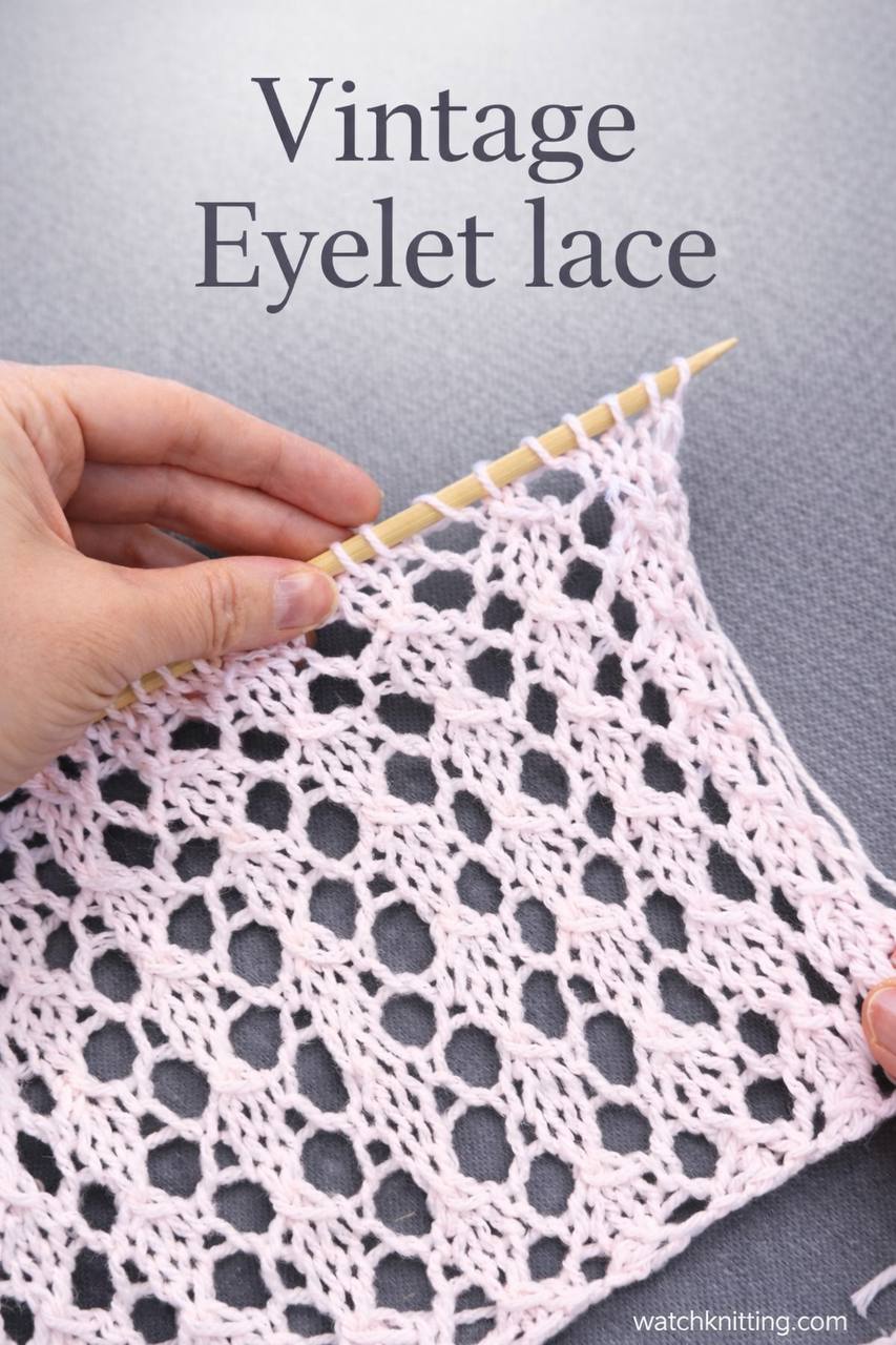 Vintage Eyelet Lace by watch knitting