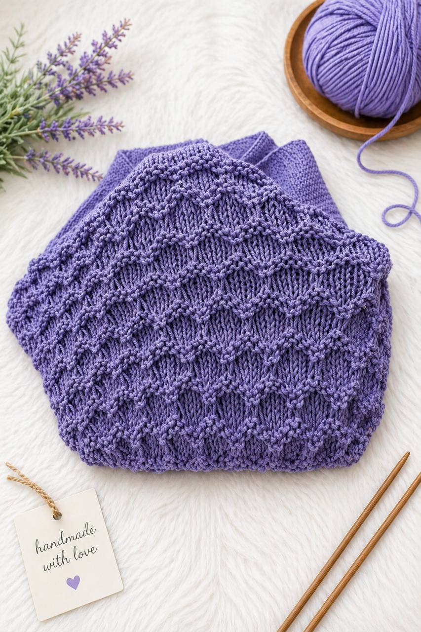 Easy Scallop Stitch for Beginners 🧶 Looks Complex but It’s Just Repeats! (Honeycomb Style)