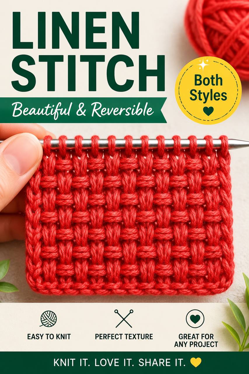 Linen Woven Stitch Knitting Pattern