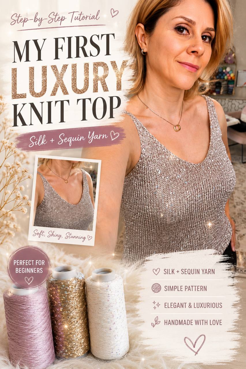 Silk & Sequin Yarn Combo Top